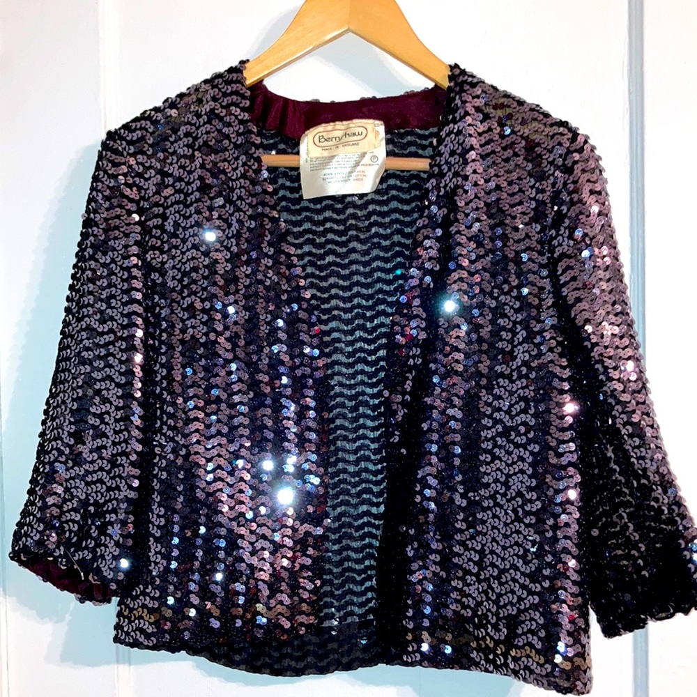 🌼HOST PICK🌼Vintage NWOT Bernshaw Sequin Jacket
